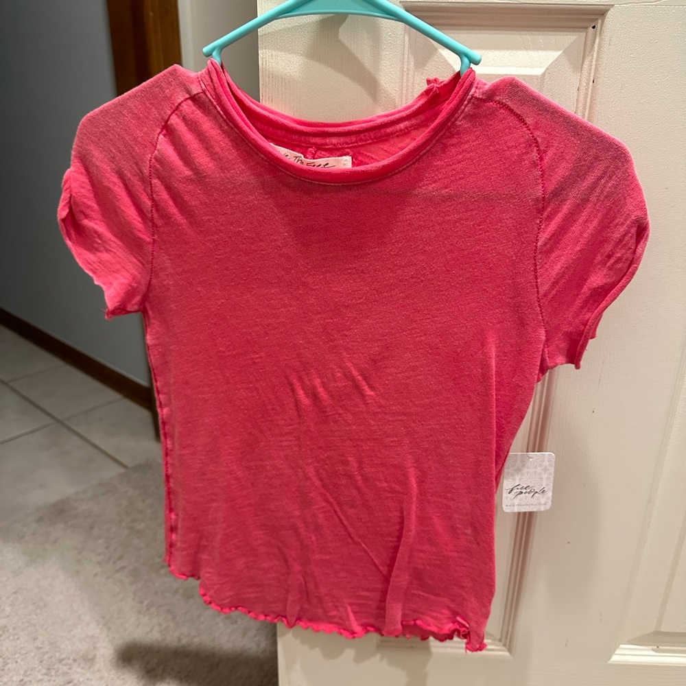 Free people we the free be my baby tee sz XS hot pink NWT